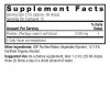 Plantain Leaves 1oz Low Alcohol Supplement Facts Box